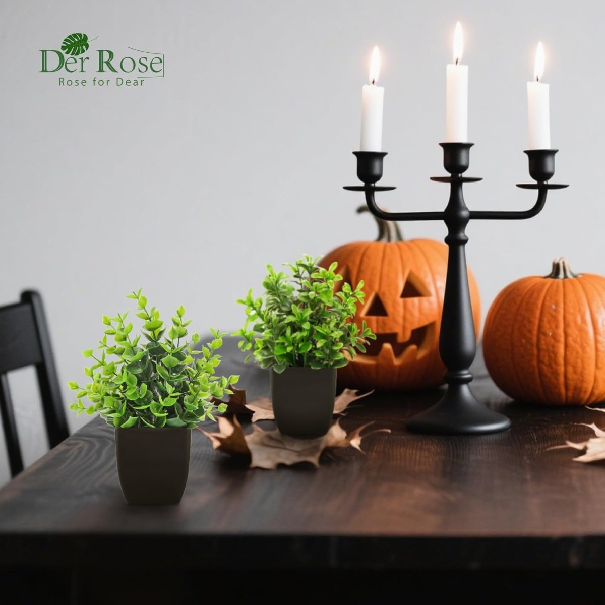 Der Rose 4 Pack Fake Plants Mini Artificial Greenery Potted Plants for Home Decor Indoor Office Table Room Farmhouse Bathroom Decor - Homesidy.com