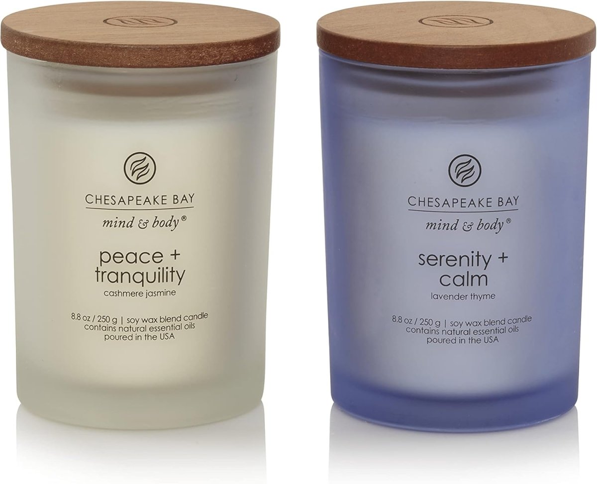 Chesapeake Bay Candle Mind &amp; Body 3 - Wick Coffee Table Jar Candle, Nourish Renew (Coconut &amp; Sandalwood) - Homesidy.com