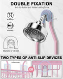 MSAICOE Shower Caddy Hanging - Never Rust Shower Hanging Organizer - Aluminum Over the ShowerHead Caddy with Soap Basket and 6 Hooks for Razor/Sponge (Black) - Homesidy.com