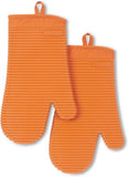 KITCHENAID Ribbed Soft Silicone Oven Mitt 2 - Pack Set, 7.5&34;x13&34;, Milkshake - Homesidy.com