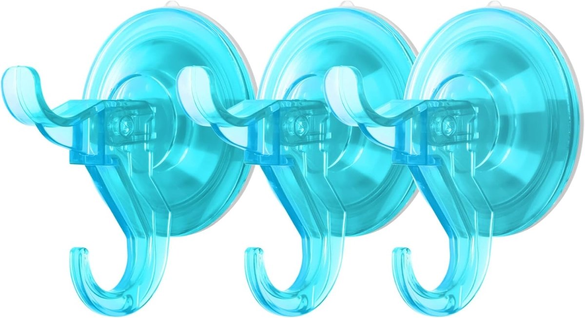 Antimbee 3 Pack Suction Cup Hooks, Clear Suction Cup Hanger, Removable Small Suction Cups for Shower, Bathroom, Glass, Door, Windows, Kitchen - Max Hanging up to 11 lbs on Smooth Surface - Homesidy.com