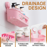 LEVERLOC Shower Caddy Suction Cup, Shower Organizer Removable Bathroom Shelf, Storage Suction Powerful Max Hold 22lbs Bathroom Caddy Waterproof Holder, White - Homesidy.com