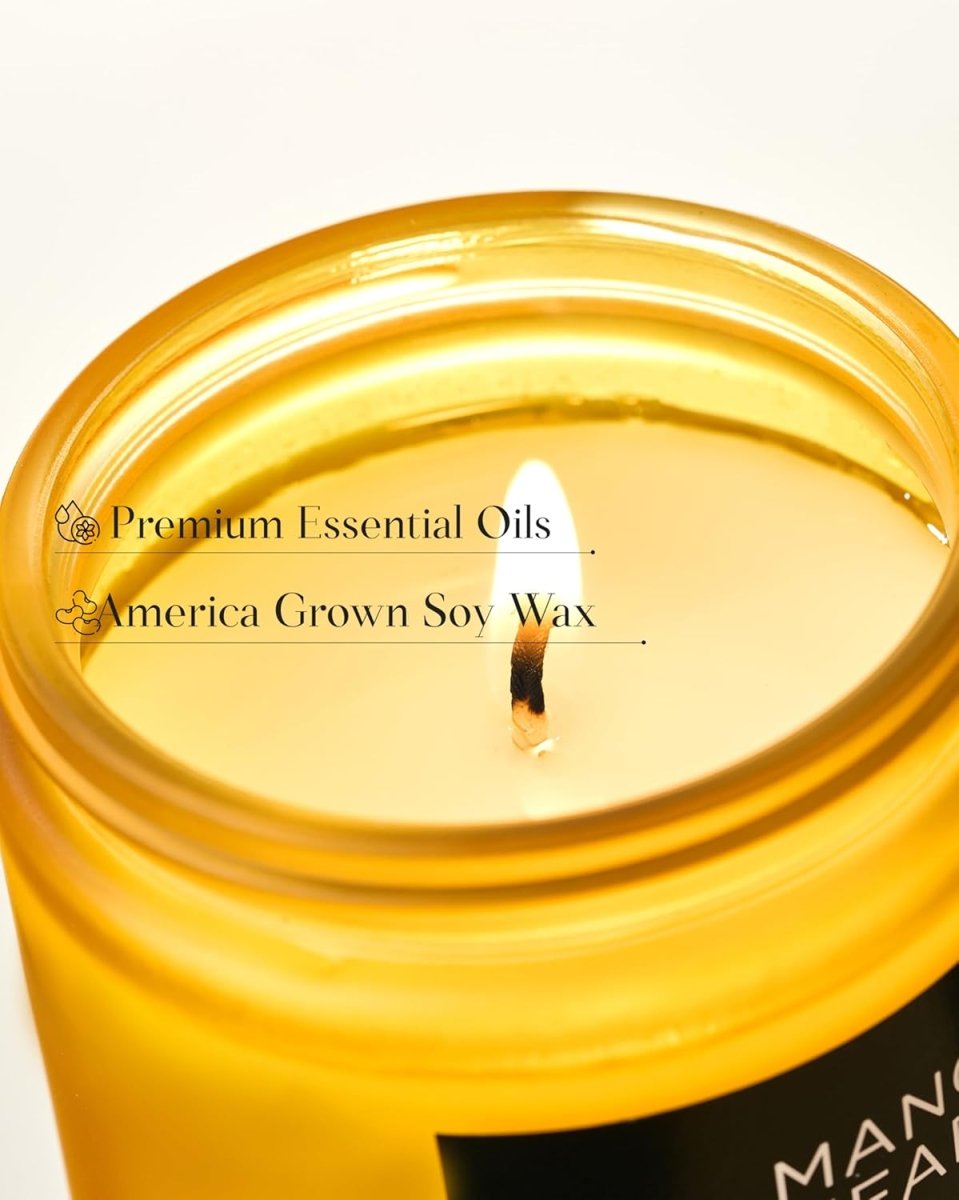 M&amp;SENSE Eucalyptus &amp; Mint Soy Candles for Home Scented, 11.6oz 70 Hour Burn Aromatherapy Candle Gift for Stress Relief, Meditation, Yoga, Relaxing SPA, Reusable Jar for Men and Women - Homesidy.com
