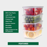 Freshware Food Storage Containers [36 Set] 16 oz Plastic Deli Containers with Lids, Slime, Soup, Meal Prep Containers | BPA Free | Stackable | Leakproof | Microwave/Dishwasher/Freezer Safe - Homesidy.com