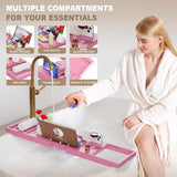 Premium Bathtub Tray Caddy, Expandable Bath Tray, Unique House Warming Gifts, New Home, Anniversary and Wedding Gifts for Couple, Bridal Shower Gift for Women - Homesidy.com