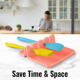 Zulay Kitchen Spoon Rest for Multiple Utensils High Heat - Resistant Silicone Drip Pad, BPA - Free Spoon Holder for Stove Top, Kitchen Gadget Holder for Ladles, Tongs, Cooking Spatula - Makes Great Gift - Homesidy.com
