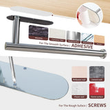 DEKAVA Paper Towel Holder Under Cabinet Wall Mount for Kitchen Towel, Self - Adhesive Bar, Rack, SUS304 Stainless Steel 13 inch (BlackA, 1) - Homesidy.com