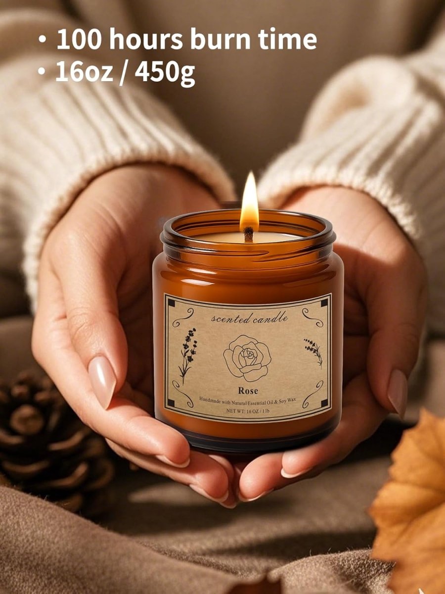 Candles for Home Scented, 16oz Large Soy Wax Lavender Scented Candle, 100 Hour Burn Time, Aromatherapy Candle, Ideal for Christmas, Anniversary, Birthday Gift - Homesidy.com