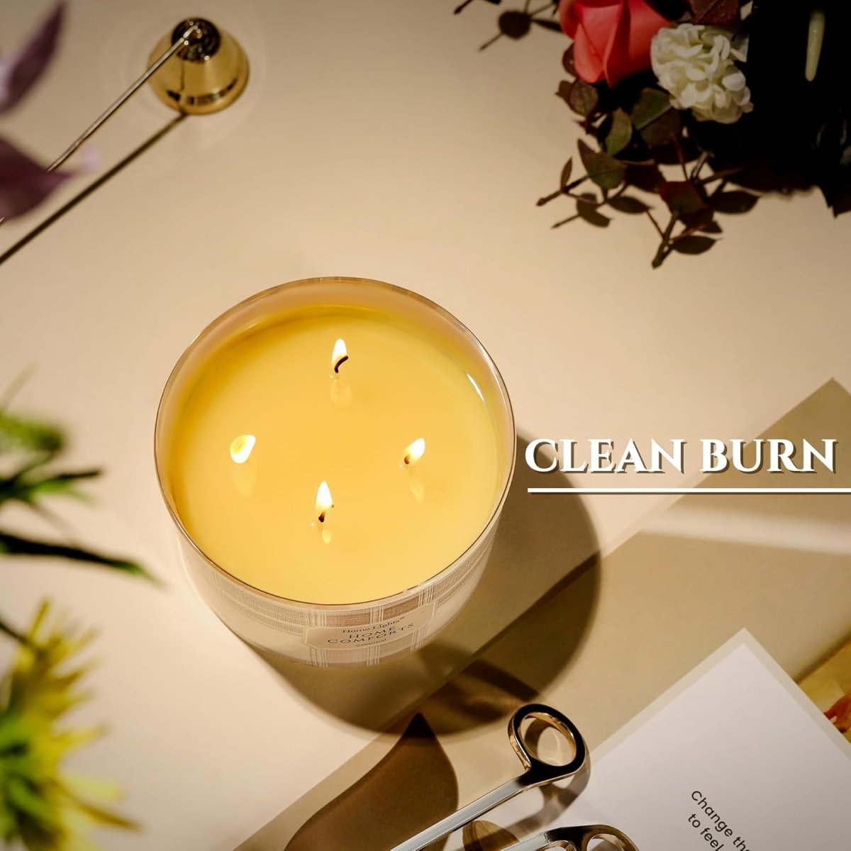 HomeLights Scented Candles for Women &amp; Men, 18oz Candle Jars Aromatherapy 4 - Wick Candle, Ideal for Rustic Modern Home Decor and Gifts, Blueberry Cheesecake - Homesidy.com