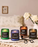 M&amp;SENSE Ode to Winter Soy Candles Strong Scented, 2 Wick Jar Candle 19.4oz 110 Hour Long Lasting, Lavender Sandalwood Organic Natural Aromatherapy Candle Gifts Bedroom Bathroom Home Decor - Homesidy.com