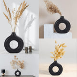 Ceramic Vases Set of 2,Modern Vases for Home Decor, White Boho Style for Living Room Kitchen Mantle Bedroom Dining Table Office Farmhouse Decorative Design - Homesidy.com