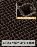 AMOAMI Upgraded Waffle Bath Mat, Super Absorbent Non Slip Bath Mats for Bathroom Floor, Machine Washable Bathroom Rugs with Tassels, Rubber Backed Bathroom Mats, Ultra Soft, 18&34; x 30&34;, Brown - Homesidy.com
