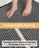 AMOAMI Upgraded Waffle Bath Mat, Super Absorbent Non Slip Bath Mats for Bathroom Floor, Machine Washable Bathroom Rugs with Tassels, Rubber Backed Bathroom Mats, Ultra Soft, 18&34; x 30&34;, Brown - Homesidy.com