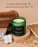 M&amp;SENSE Ode to Winter Soy Candles Strong Scented, 2 Wick Jar Candle 19.4oz 110 Hour Long Lasting, Lavender Sandalwood Organic Natural Aromatherapy Candle Gifts Bedroom Bathroom Home Decor - Homesidy.com