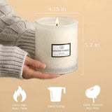 Frosted Cranberry Luxury Scented Candles - 19oz, 88hr Burn Time, Perfect Christmas Gifts for Women - Homesidy.com