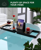 ROYAL CRAFT WOOD Bathtub Tray Caddy for Tub, Bamboo Bath Shelf, Premium Foldable Wood Bath Table, Expandable Bathtub &amp; Bathroom Accessories, New Home Gifts for Mom, Housewarming, Anniversary, Wedding - Homesidy.com