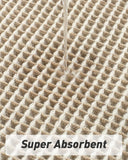 AMOAMI Upgraded Waffle Bath Mat, Super Absorbent Non Slip Bath Mats for Bathroom Floor, Machine Washable Bathroom Rugs with Tassels, Rubber Backed Bathroom Mats, Ultra Soft, 18&34; x 30&34;, Brown - Homesidy.com