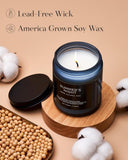 M&amp;SENSE Eucalyptus &amp; Mint Soy Candles for Home Scented, 11.6oz 70 Hour Burn Aromatherapy Candle Gift for Stress Relief, Meditation, Yoga, Relaxing SPA, Reusable Jar for Men and Women - Homesidy.com