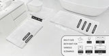 MINIDEAR Bathroom Rugs 24x17 Light Grey - Thick Elastic Foam Bath Mat, Ultra Soft &amp; Plush Fluffy, Non - Slip, Quick Dry, Absorbent Washable Floor Microfiber Mat for Tub, Home Decor Accessories - Homesidy.com