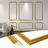 Art3d Pre - Cut Wall Molding Set of 6 pcs, Ready - to - Assemble Wainscoting Panels for Interior Wall Décor Living Room Bedroom Accent Wall - Installed with Glue, 3 Top 3 Bottom - Homesidy.com