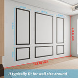 Art3d Pre - Cut Wall Molding Set of 6 pcs, Ready - to - Assemble Wainscoting Panels for Interior Wall Décor Living Room Bedroom Accent Wall - Installed with Glue, 3 Top 3 Bottom - Homesidy.com