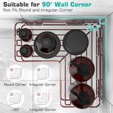 YASONIC Corner Adhesive Shower Caddy, with Soap Holder and 12 Hooks, Rustproof Stainless Steel Bathroom Organizer, No Drilling Wall Mounted Rack, Black, 3 - Pack - Homesidy.com