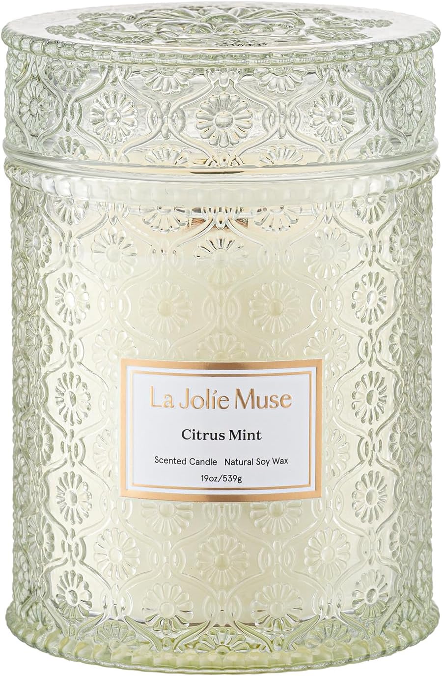 LA JOLIE MUSE Sahara Amber Candle – Bergamot, Clove &amp; Amber | 12 oz Large 2 - Wick Soy Wax Candle | 60 Hours Clean Burn | Gift - Ready for Hosts &amp; Gatherings | Elegant Home Décor - Homesidy.com
