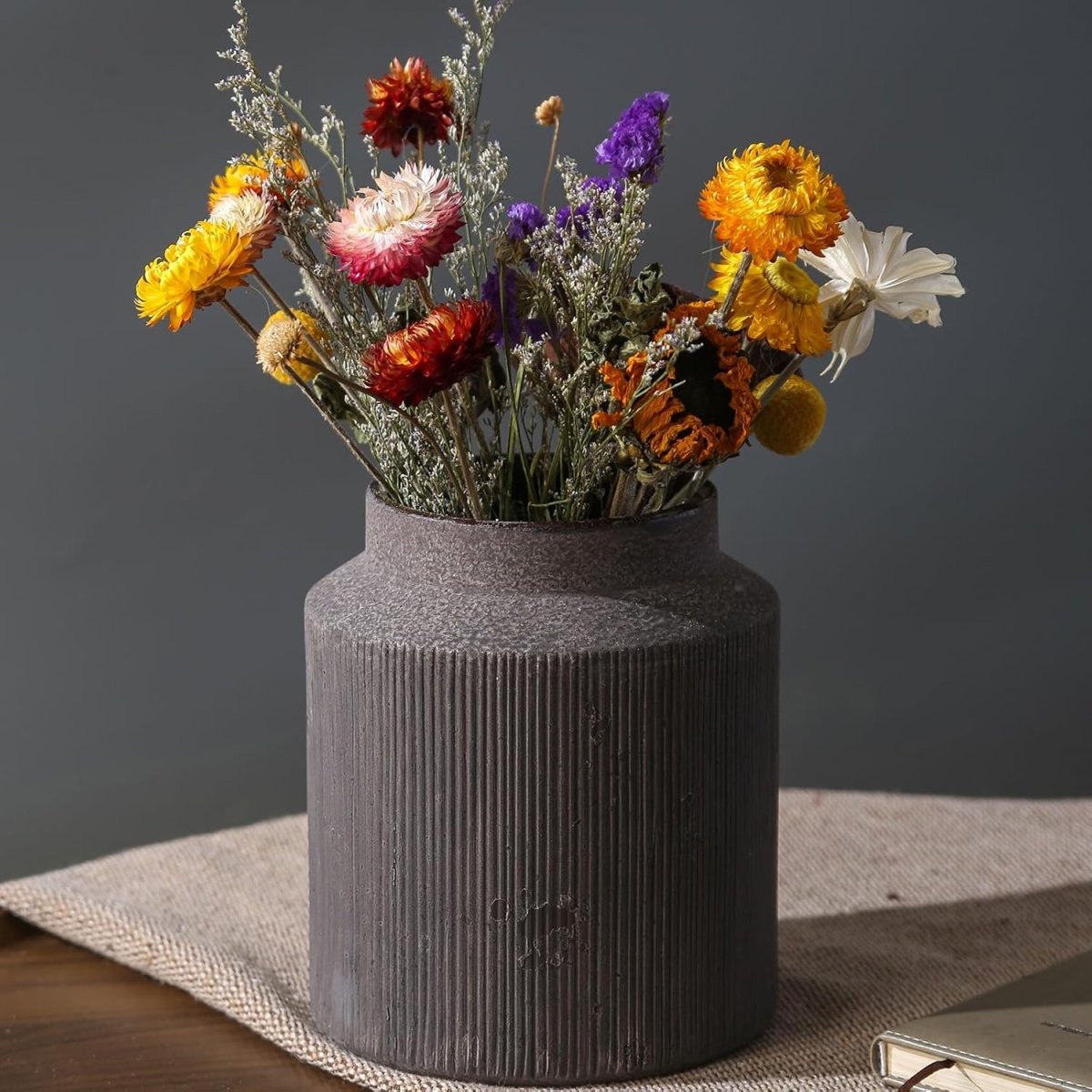 Rustic Vases for Home Decor. Ceramic Vase for Dining Table Decor. Terracotta Decorative Vase 6.1IN. ZSHLXM - Homesidy.com