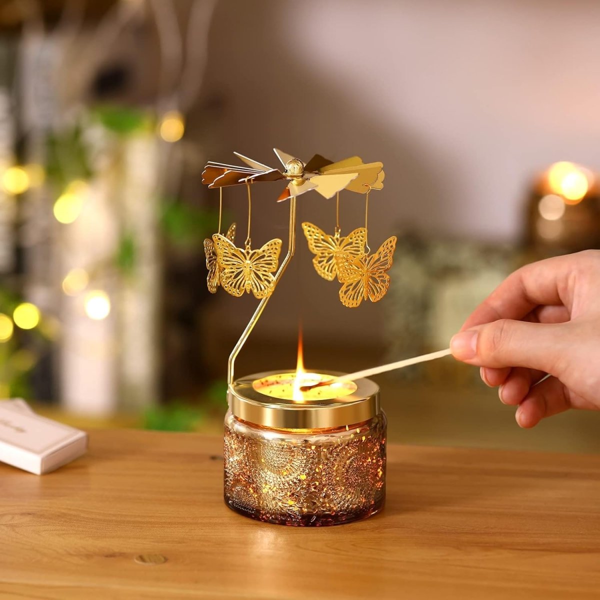 Christmas Gifts for Women, Unique Birthday Gifts for Women, Lavender Butterfly Rotating Scented Candles for Home Fragrance, Mom Birthday Gift from Daughter Son, Xmas Candle Gift for Sister Grandma - Homesidy.com