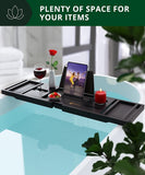 ROYAL CRAFT WOOD Bathtub Tray Caddy for Tub, Bamboo Bath Shelf, Premium Foldable Wood Bath Table, Expandable Bathtub &amp; Bathroom Accessories, New Home Gifts for Mom, Housewarming, Anniversary, Wedding - Homesidy.com