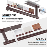 ASTOFLI Paper Towel Holder Under Cabinet No Drilling, Self Adhesive Paper Towel Holder Wall Mount for Kitchen Rack, Under Counter Napin Holder No Drill, 304 Stainless Steel Matte Black - Homesidy.com