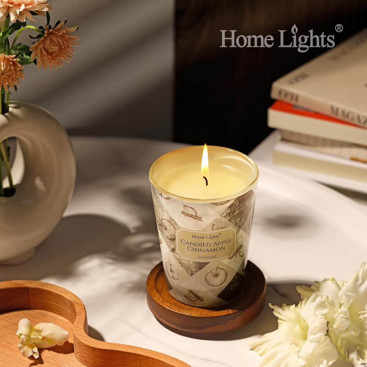 HomeLights Scented Candles for Women &amp; Men, 18oz Candle Jars Aromatherapy 4 - Wick Candle, Ideal for Rustic Modern Home Decor and Gifts, Blueberry Cheesecake - Homesidy.com
