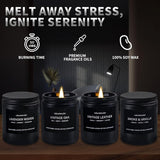 Scented Candle Set, Men Candle Set, Scented Candles for Home, Gifts for Men, 4 Pack Manly Candles Gifts for Mens Scents of Smoke Vanilla/Leather/Oak/Lavender Wood - Homesidy.com