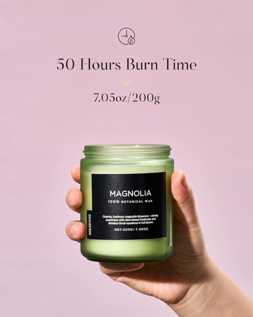 M&amp;SENSE Eucalyptus &amp; Mint Soy Candles for Home Scented, 11.6oz 70 Hour Burn Aromatherapy Candle Gift for Stress Relief, Meditation, Yoga, Relaxing SPA, Reusable Jar for Men and Women - Homesidy.com