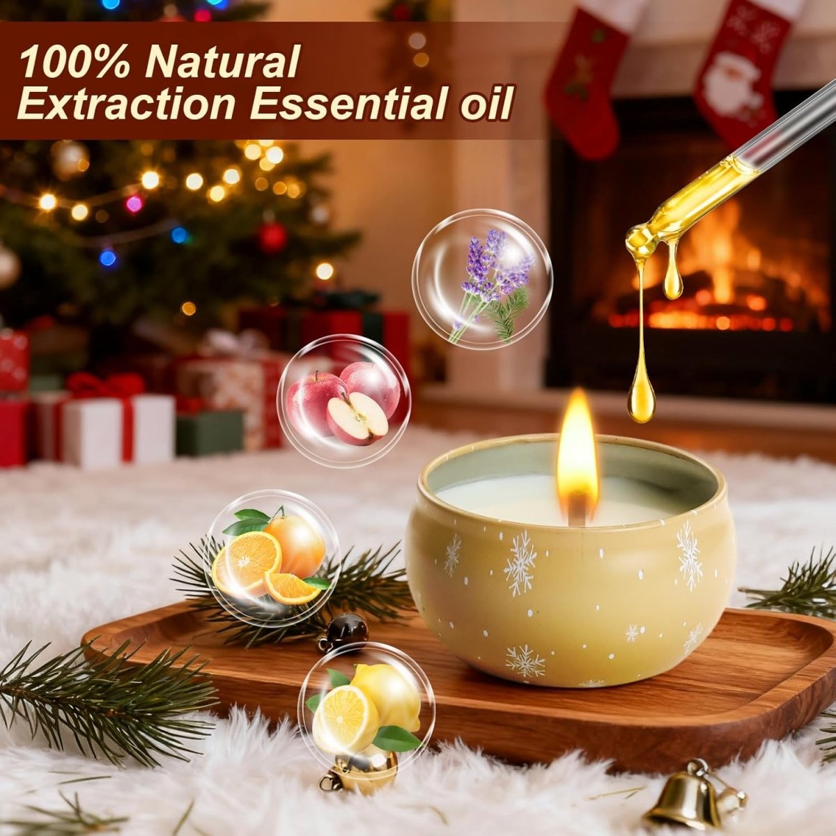 Christmas Candle Set, 6 Pack Candles for Home Scented, Aromatherapy Jar Candle Gifts for Women, Natural Soy Wax Long Lasting Glass Candle Set, Scented Candles for Christmas, Birthday, Thanksgiving Day - Homesidy.com