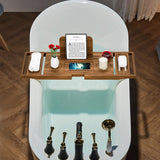Premium Bamboo Bathtub Tray Caddy - Bath Tub Tray Table for Bathtub - Bath Caddy Tray for Bathtub, Expandable Size, Fits Most Bath Tubs - Homesidy.com