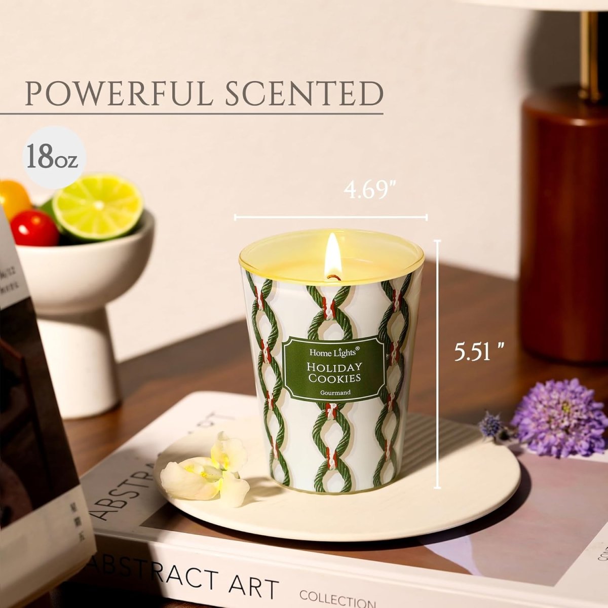 HomeLights Scented Candles for Women &amp; Men, 18oz Candle Jars Aromatherapy 4 - Wick Candle, Ideal for Rustic Modern Home Decor and Gifts, Blueberry Cheesecake - Homesidy.com
