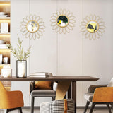 3 Pack Metal Mirrors for Wall Sunburst Wall Mirrors Home Décor Decorative Hanging Wall Art for Living Room Bedroom Entryway (Gold, Flower Sunburst) - Homesidy.com