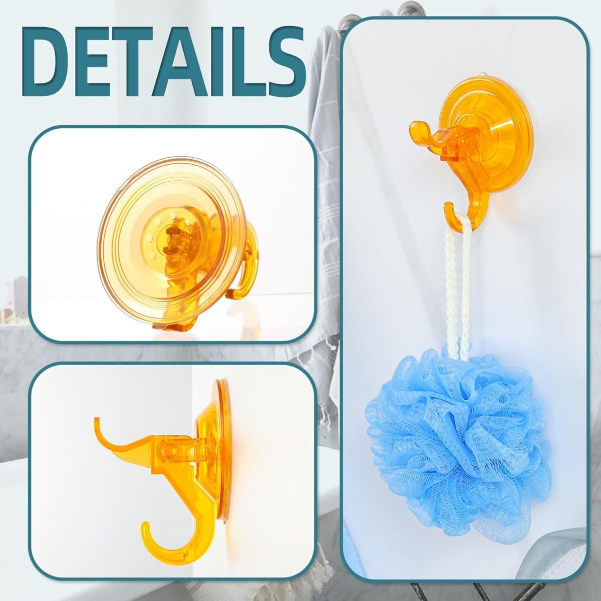Antimbee 3 Pack Suction Cup Hooks, Clear Suction Cup Hanger, Removable Small Suction Cups for Shower, Bathroom, Glass, Door, Windows, Kitchen - Max Hanging up to 11 lbs on Smooth Surface - Homesidy.com