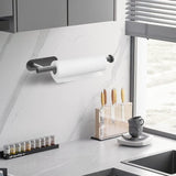 DEKAVA Paper Towel Holder Under Cabinet Wall Mount for Kitchen Towel, Self - Adhesive Bar, Rack, SUS304 Stainless Steel 13 inch (BlackA, 1) - Homesidy.com