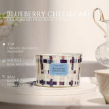 HomeLights Scented Candles for Women &amp; Men, 18oz Candle Jars Aromatherapy 4 - Wick Candle, Ideal for Rustic Modern Home Decor and Gifts, Blueberry Cheesecake - Homesidy.com