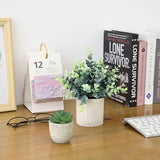 CEWOR 4 Pack Small Fake Plants Eucalyptus Rosemary Succulents Plants Artificial in Pots for Shelf Artificial Greenery Eucalyptus Plant Indoor for Home Bedroom Living Room Decoration - Homesidy.com