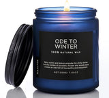 M&amp;SENSE Ode to Winter Soy Candles Strong Scented, 2 Wick Jar Candle 19.4oz 110 Hour Long Lasting, Lavender Sandalwood Organic Natural Aromatherapy Candle Gifts Bedroom Bathroom Home Decor - Homesidy.com