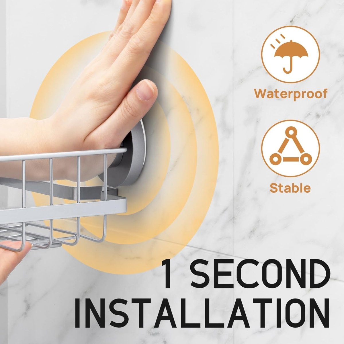LEVERLOC Corner - adaptive Suction Cup Shower Caddies 2 Pack, Stainless Steel Rustproof Corner Shower Shelf, Large Capacity Removable Suction Cup Bathroom Organizer, Drill - Free Wall Mounted Basket, Gray - Homesidy.com