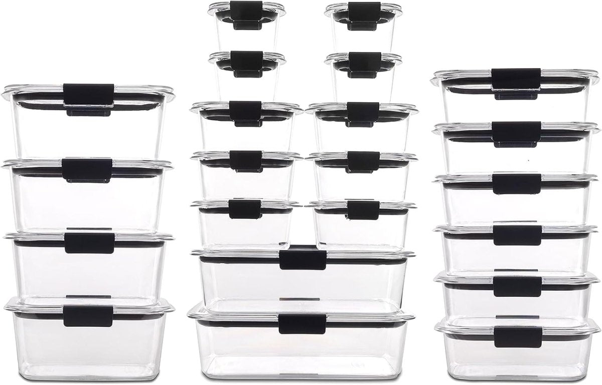 Rubbermaid Brilliance BPA - Free Airtight Food Storage Containers, 24 - Piece Set, Easy for Meal Prep, Lunch &amp; Leftovers - Homesidy.com