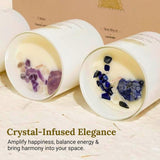 ava concept - Soy Candles with Crystals - Aromatherapy Scented Candle for Women - Lavender Vanilla Gift Set - Small Wax Melts - 3 Pack 3.5oz - Homesidy.com