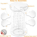 Rotating Makeup Organizer, DIY 8 Adjustable Layers Spinning Skincare Organizer, Cosmetic Display Case with Brush Holder Perfume Tray, Multi - Function Storage Carousel for Vanity Bathroom Countertop - Homesidy.com
