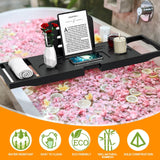 Premium Bamboo Bathtub Tray Caddy - Bath Tub Tray Table for Bathtub - Bath Caddy Tray for Bathtub, Expandable Size, Fits Most Bath Tubs - Homesidy.com