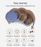 Vlando Travel Jewelry Case for Women, Travel Essential, Travel Must Haves Jewelry Travel Organizer for Girls, Christmas Gifts for Travelers Couples Mom Friends - Black - Homesidy.com