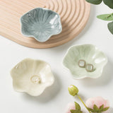 Mecaikru Ceramic Trinket Dish, Ring Tray, Decorative Jewelry Dish for Earrings Necklaces Watch Keys, for Women, White Green - Homesidy.com